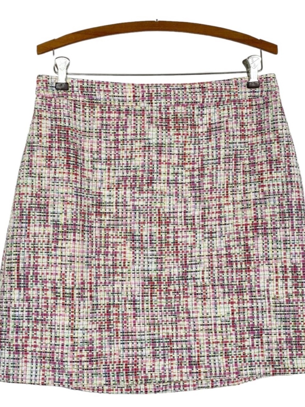 Ann Taylor Pink Multicolor Tweed Skirt